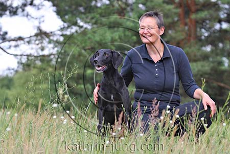 Hund mit Besitzerin